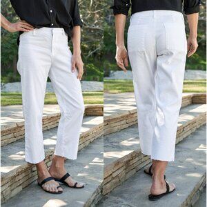 FRANK & EILEEN KInsale Linen Blend Trousers White Size 8